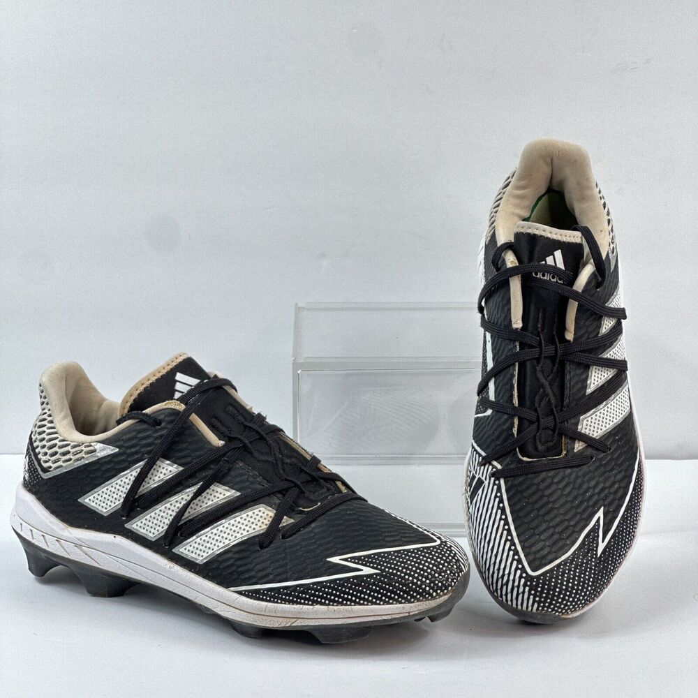 Adidas Molded Baseball Cleats Adizero Afterburner 7 Pro TPU Mens Sz 8 Low Black